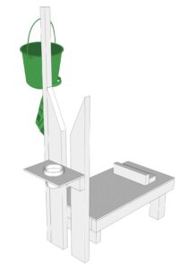 illustration of completed milking stand